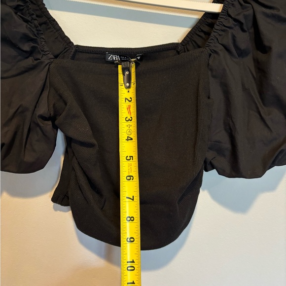 Women's Black Zara Cropped Top - Size Medium NWT - Picture 13 of 13